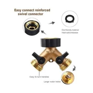 Divisor de manguera de grifo de jardín resistente con