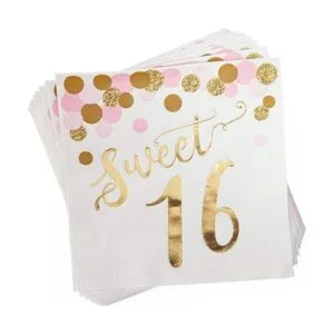 170 Piece Rose Gold Sweet 16 Birthday Decorations for_6