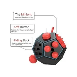 Cubo Fidget de 12 caras juguete Fidget cubo alivio estrés_2