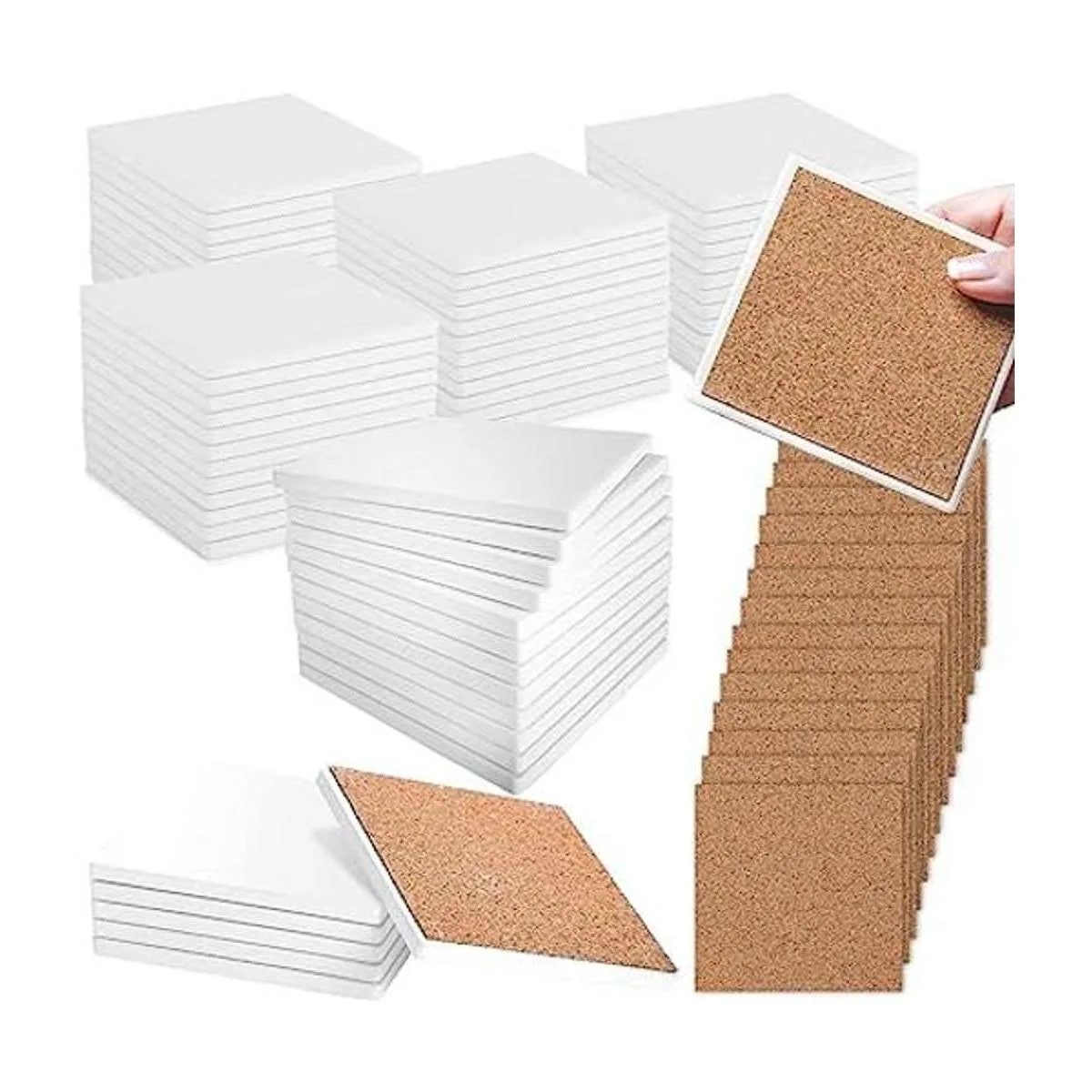 Paquete de 100 azulejos de cerámica para manualidades_1