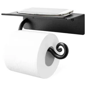RTZEN Soporte de papel higiénico de hierro forjado con