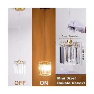 Mini luces colgantes de cristal para baño dormitorio_2