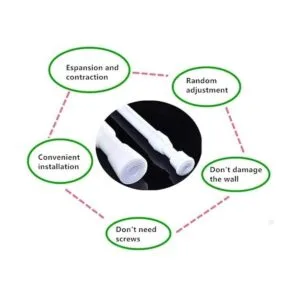 Barras de tensión de cortina de resorte paquete de 8_2