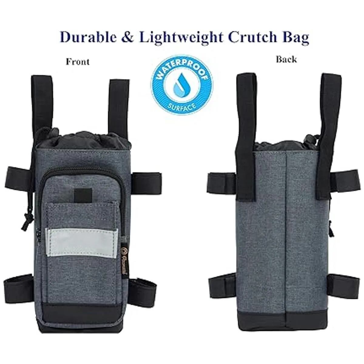 Bolsa de muleta ligera para accesorios de muleta con_4