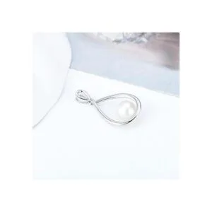 LGSY Colgante de plata de ley con forma de gota de agua