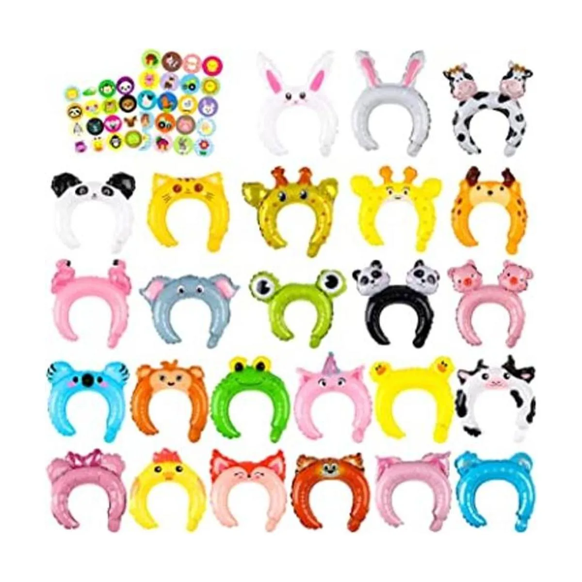 MALLMALL6 Diademas inflables de animales del zoológico de_1
