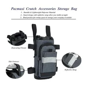 Bolsa de muleta ligera para accesorios de muleta con_3