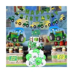 68 piezas de decoraciones temáticas de tractor de granja
