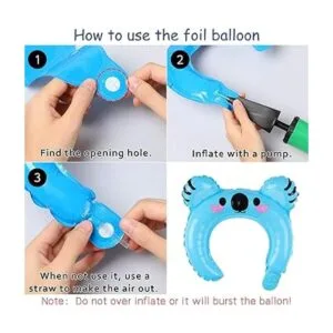 MALLMALL6 Diademas inflables de animales del zoológico de_3