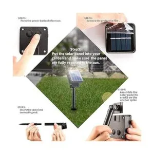 Cadena de luces solares de jardín para exteriores color