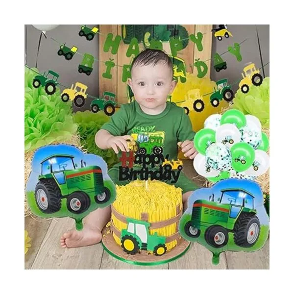 68 piezas de decoraciones temáticas de tractor de granja