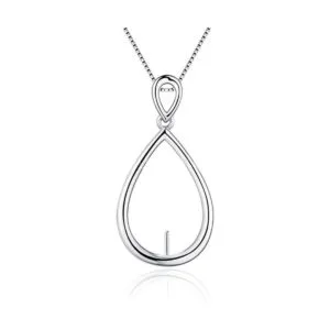LGSY Colgante de plata de ley con forma de gota de agua