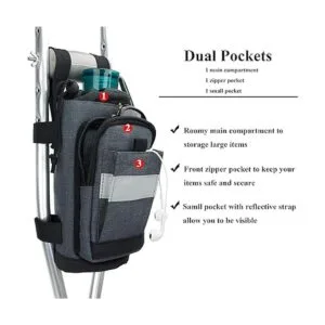 Bolsa de muleta ligera para accesorios de muleta con_5