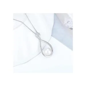 LGSY Colgante de plata de ley con forma de gota de agua