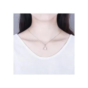 LGSY Colgante de plata de ley con forma de gota de agua