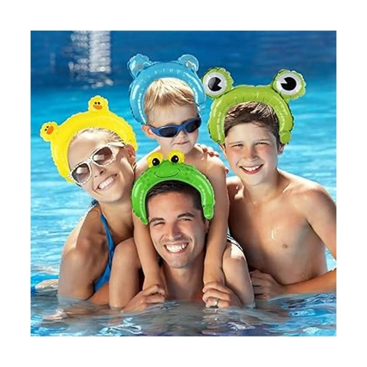 MALLMALL6 Diademas inflables de animales del zoológico de_5