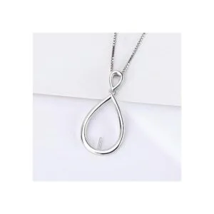 LGSY Colgante de plata de ley con forma de gota de agua