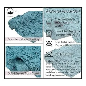 Home Weavers Bellflower Collection Juego de 4 alfombras