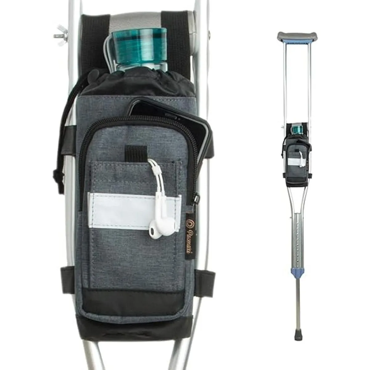 Bolsa de muleta ligera para accesorios de muleta con_1