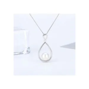 LGSY Colgante de plata de ley con forma de gota de agua