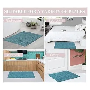 Home Weavers Bellflower Collection Juego de 4 alfombras