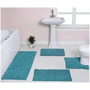 Home Weavers Bellflower Collection Juego de 4 alfombras