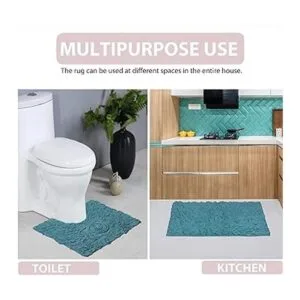 Home Weavers Bellflower Collection Juego de 4 alfombras