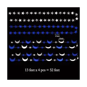 Decor365 Kit de guirnaldas de estrellas y luna de color_4