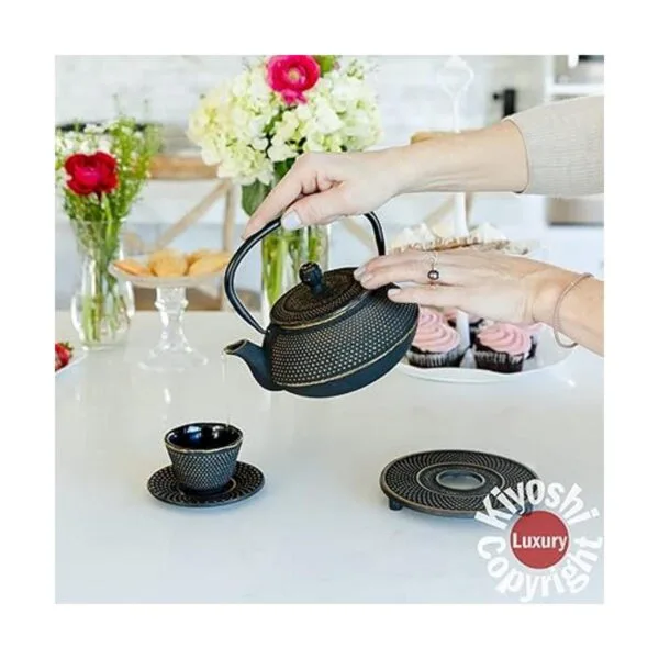 KIYOSHI Luxury Juego de 11 té japonés Gashu Black de_3