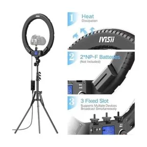 IVISII Anillo de luz de 19 pulgadas con control remoto y_3