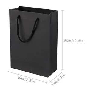Sdootjewelry Bolsas de regalo negras 25 paquetes de