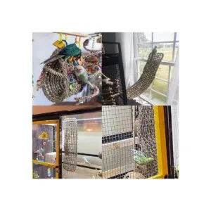 Alfombra de pasto marino para pájaros hamaca tejida de