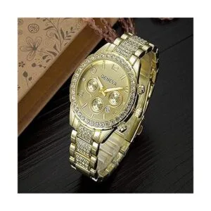 Reloj de cuarzo digital unisex con diseño de cristales y_4