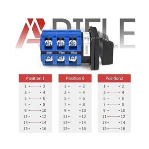 APIELE Interruptor selector de cambio 20A de 3 posiciones_3