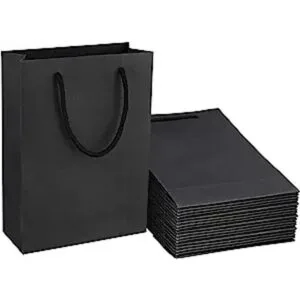 Sdootjewelry Bolsas de regalo negras 25 paquetes de