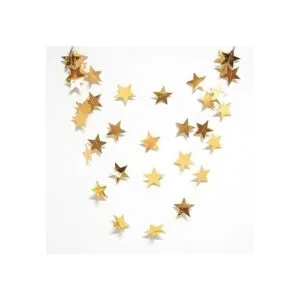 Decor365 Guirnalda colgante de estrella dorada y luna_3