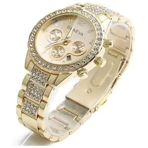 Reloj de cuarzo digital unisex con diseño de cristales y_2