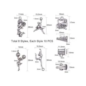 PH PandaHall Dije de animación 80 piezas de 8 estilos