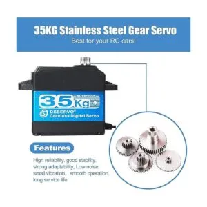 ANNIMOS Motor digital sin núcleo de 77.2 lbs servo de 74