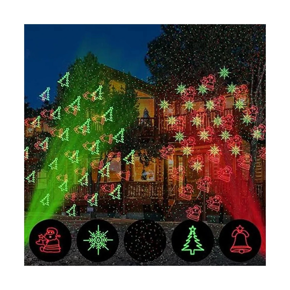 Luces láser de Navidad luces de proyector LED de paisaje_2