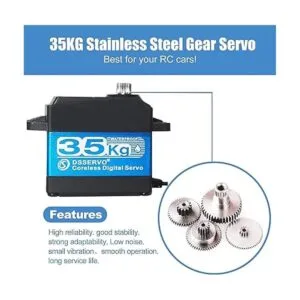 ANNIMOS Servo de motor digital sin núcleo de 77.2 lbs 7.4