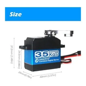 ANNIMOS Servo de motor digital sin núcleo de 77.2 lbs 7.4