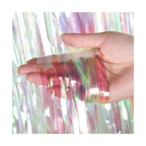 BTSDhome Cortina iridiscente de flecos de papel de_4