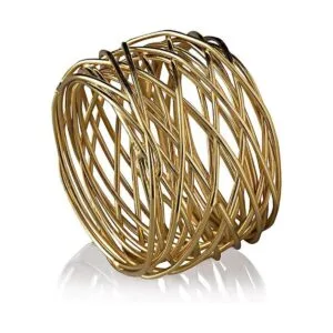 Kaizen Casa Servilletas redondas de malla hecha a mano_2