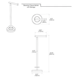 Gatco Latitude II Independiente soporte para papel higiénico_4