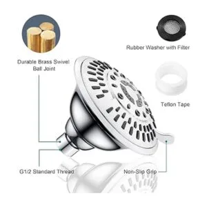 BRIGHT SHOWERS Cabezal de ducha de lluvia de alta presión_3