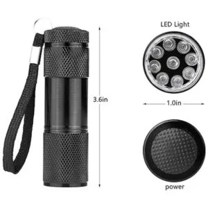 CFIKTE Linterna UV LED luz negra 9 luces LED_3