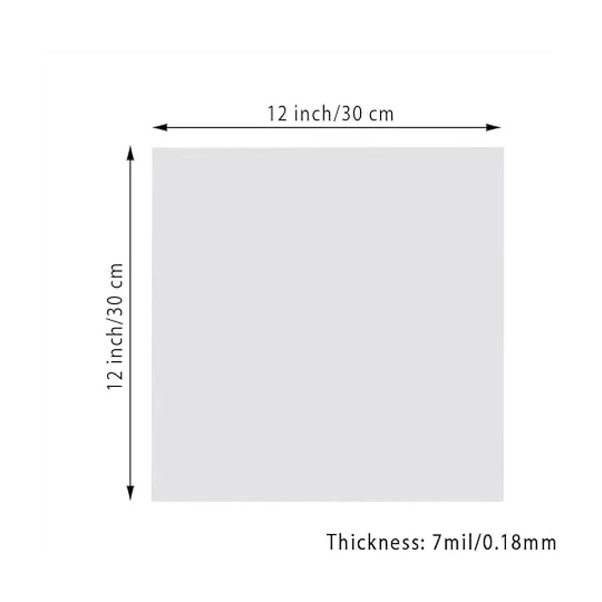 12 plantillas de 7 mil en blanco de Mylar para plantillas