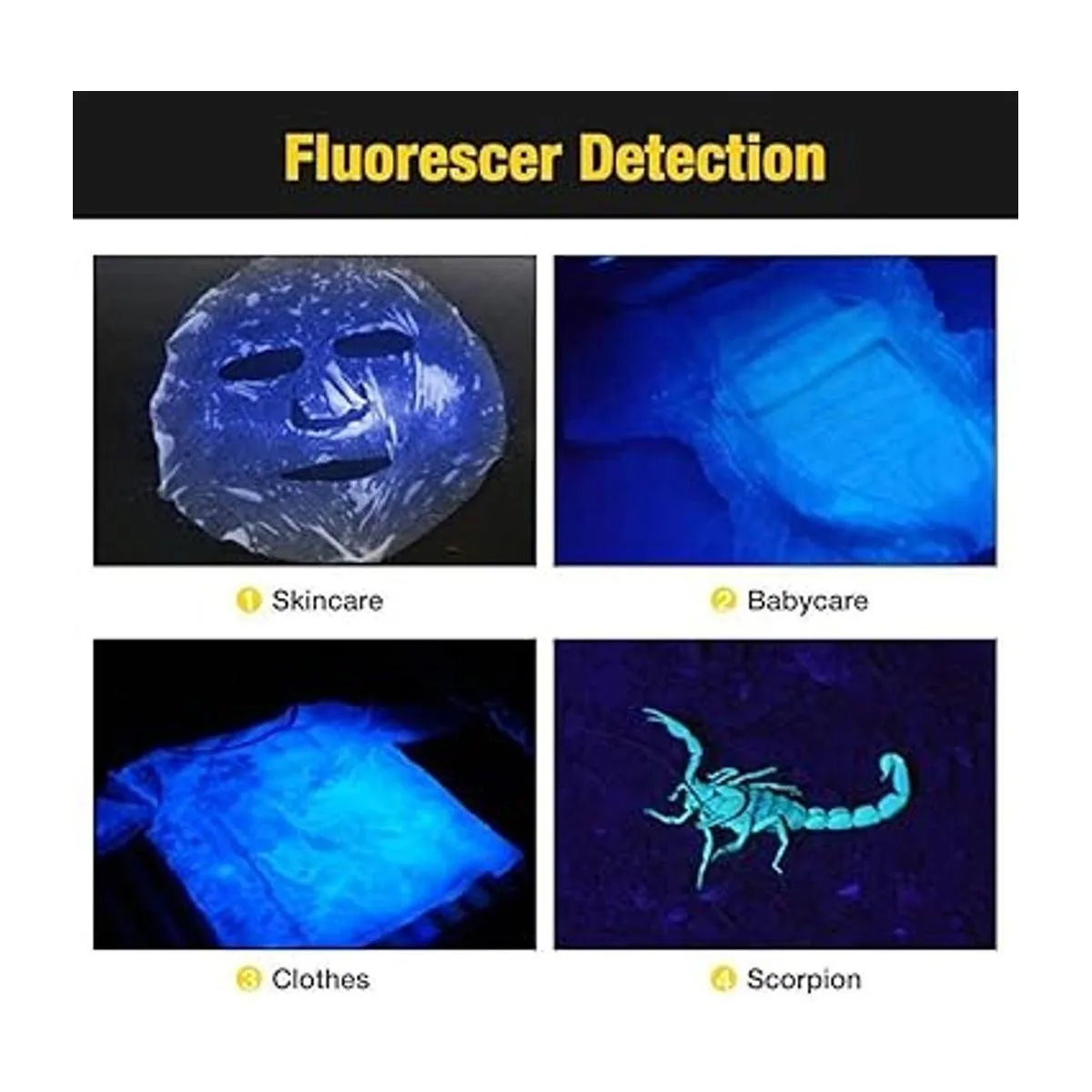 CFIKTE Linterna UV LED luz negra 9 luces LED_5