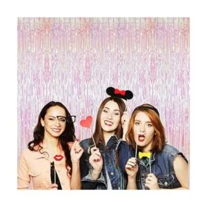 BTSDhome Cortina iridiscente de flecos de papel de_2